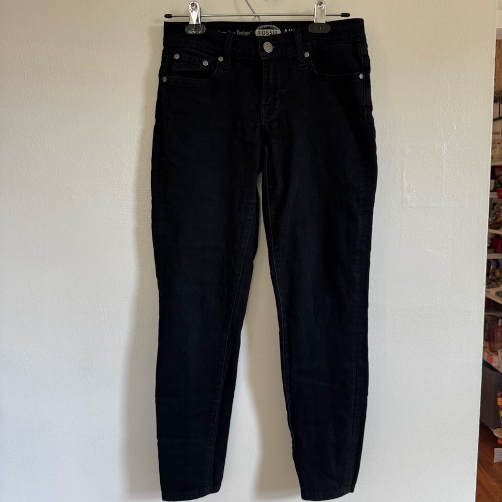 Fossil black skinny ankle jeans